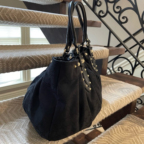 Gucci black GG canvas studded Pelham medium tote bag - Picture 3 of 8